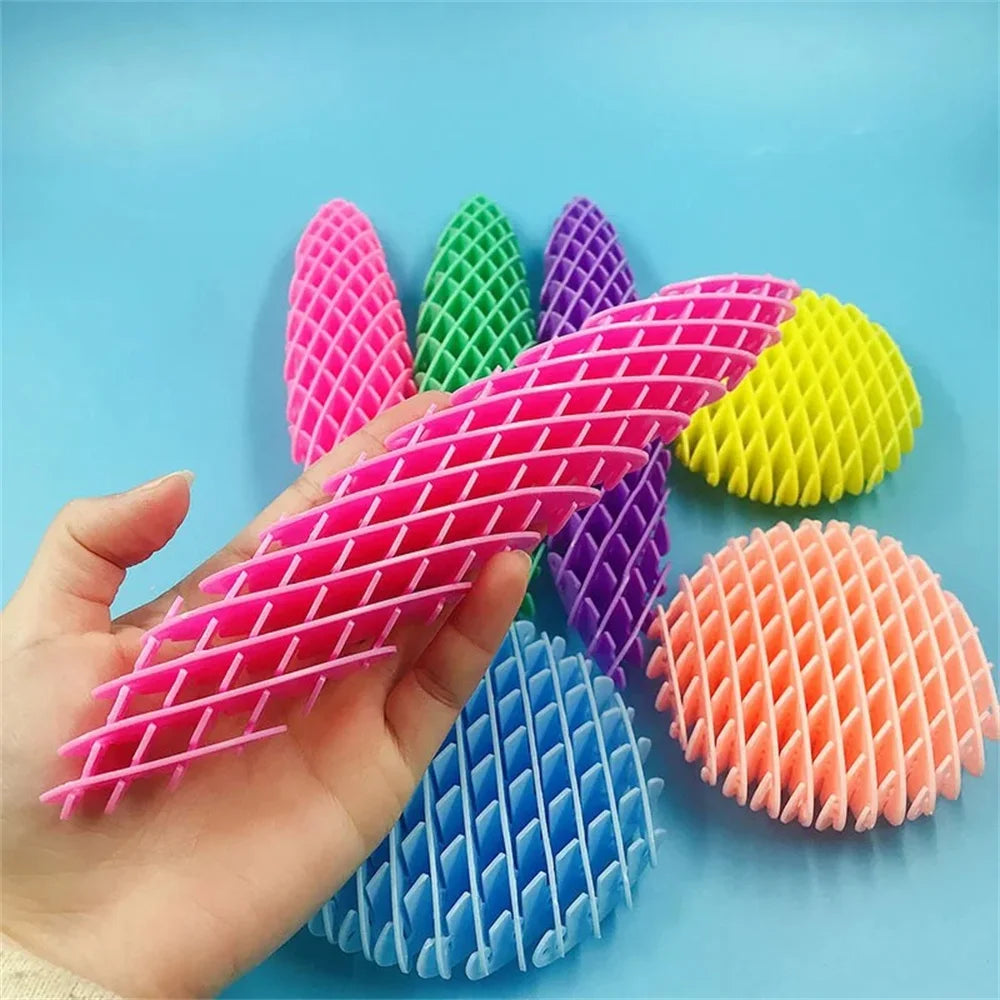 Fidget Worm Toy Elastic Slug Sensory Toy for Kids & Adults Funny Pocket Fidget Toys Stress Relief Birthday Classroom Gift