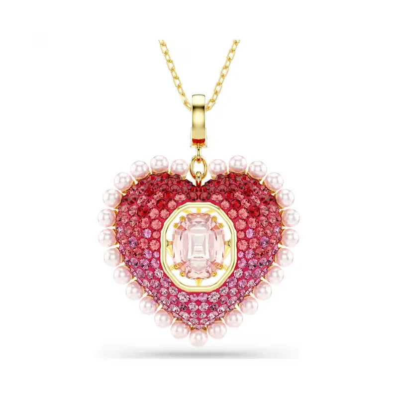 Original 2026 New Charms Water Drop Crystal Arrow Earrings Necklace Fine Jewelry Set Pearl Earrings Heart Bracelet Romantic Gift
