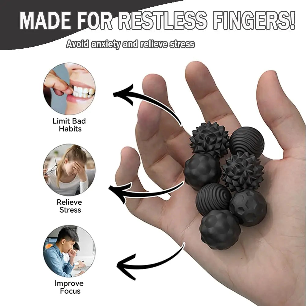 Magnetic Balls Fidget Sensory Toys Stress Relief for Adults Kids Fidget Textured Magnetic Balls with Silicone Shell Desk Toys