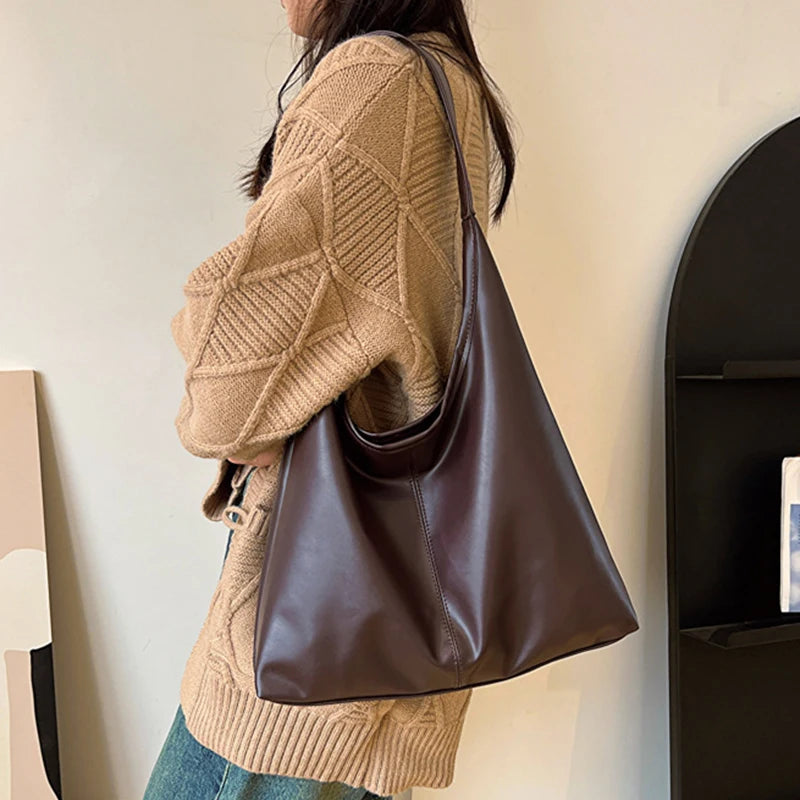 Women's Structured PU Tote Bag