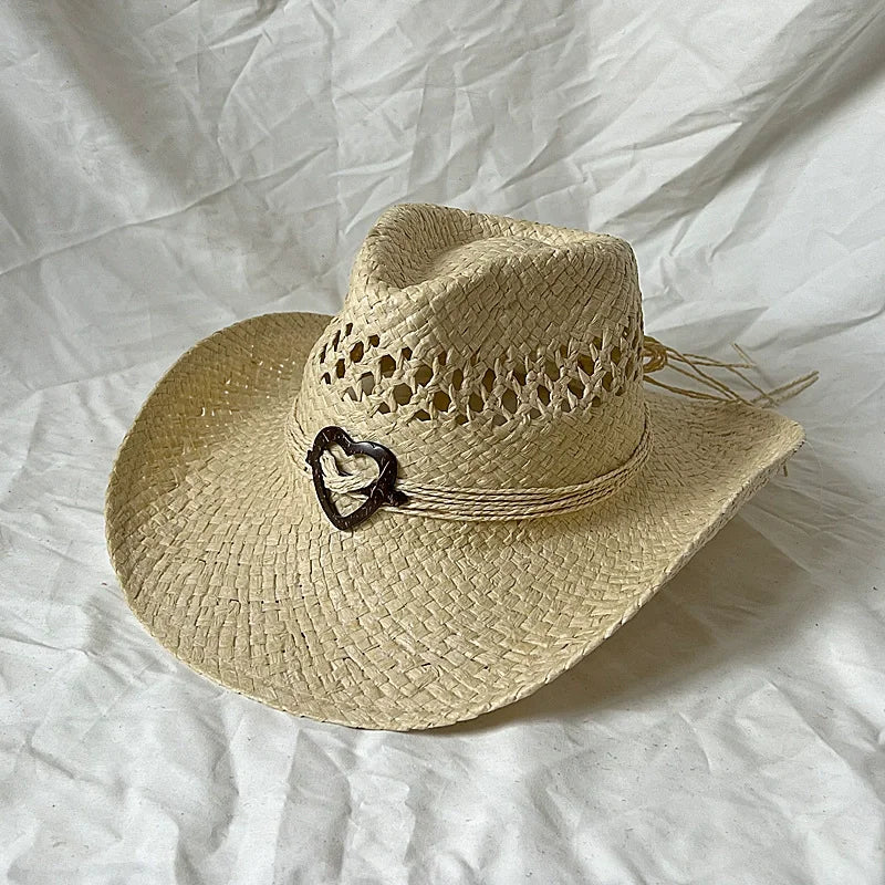 Cowgirl Hats for Women Straw Cowboy Hat Western Beach Sun Hat with Shapeable Brim for Coastal Cowgirl men hats