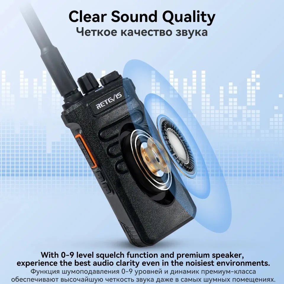Retevis RT86 Walkie Talkie Professional Two Way Radio Long Range Walkie Talkie Communication radio for Outdoor Business