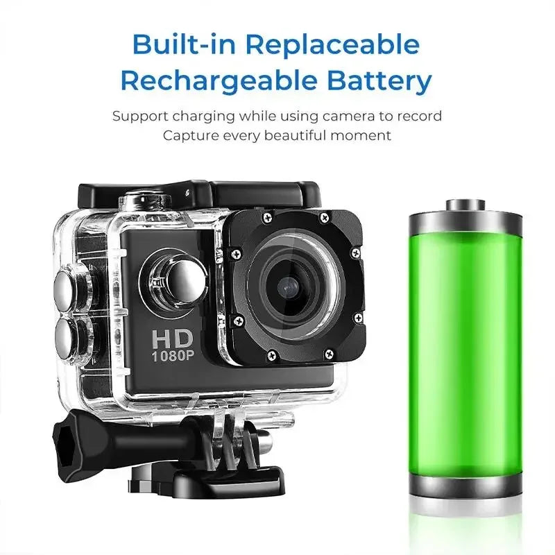 1080P Underwater Waterproof Sports Dv Multifunctional Outdoor Riding Locomotive Sports Camera Sports Camera Diving Camera