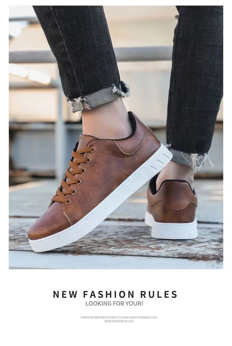Men's Soft Sole Breathable Casual Lace-Up Shoes