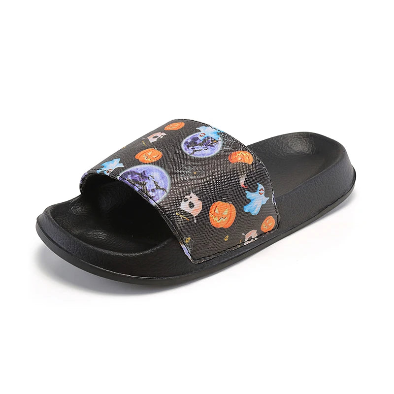 Kids' Cartoon PU Leather Sandal Slippers