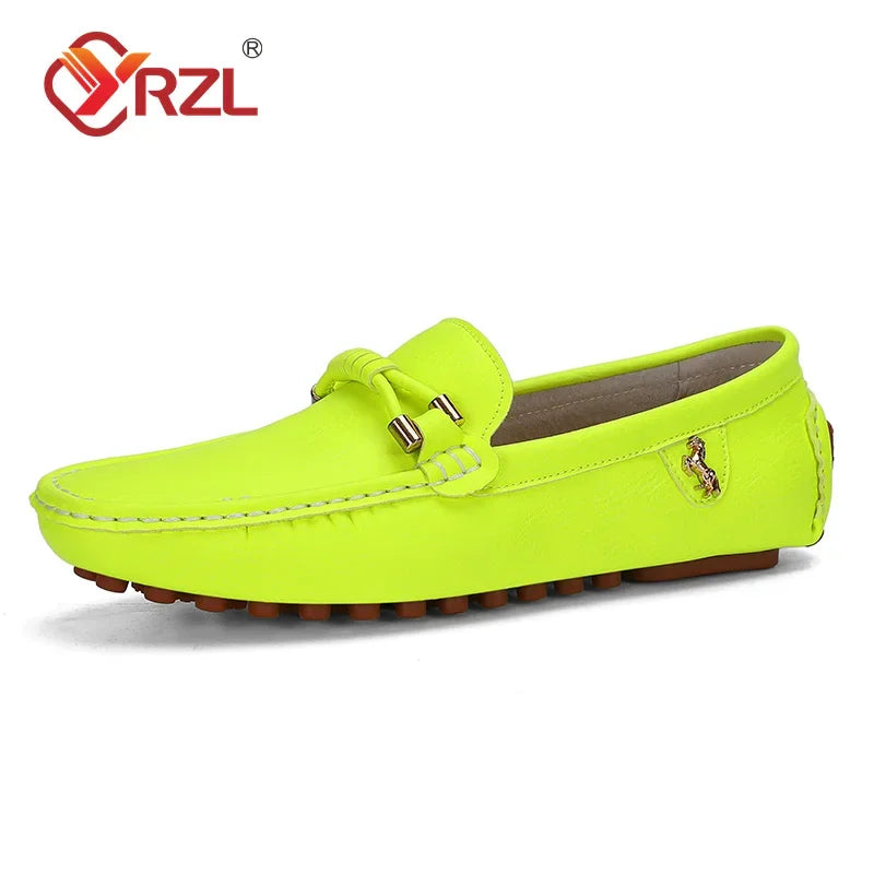 YRZL Loafers for Men 2024 New Handmade Moccasins Men Flats Casual Leather Shoes Luxury Comfy Mens Loafers Size 48 Shoes for Men