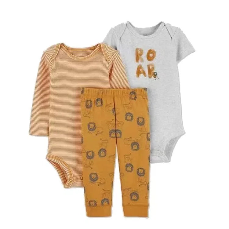 2025 Baby Girls Clothes Autumn Spring Newborn Infant Outfit Cotton Bodysuit Top And Bottom Pants Kids Toddler Clothing Set 6-24M