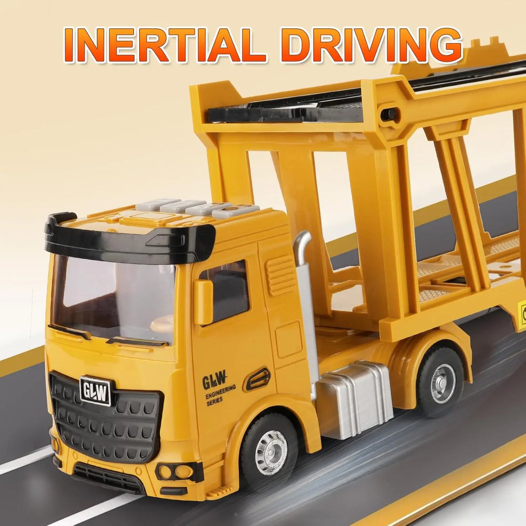 Construction Carrier Trucks Toy Set Highly Simulated Driving Model Vehicles Wheel Loaders Rollers Transport Trucks For Children
