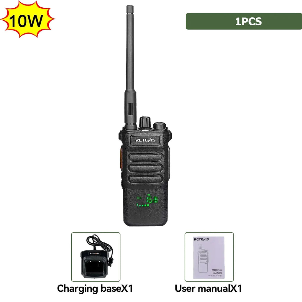 Retevis RT86 Walkie Talkie Professional Two Way Radio Long Range Walkie Talkie Communication radio for Outdoor Business