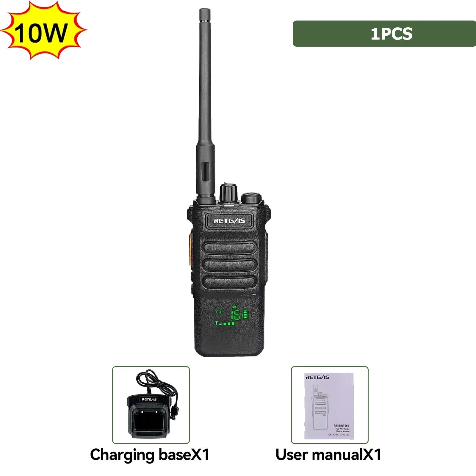 Retevis RT86 Walkie Talkie Professional Two Way Radio Long Range Walkie Talkie Communication radio for Outdoor Business