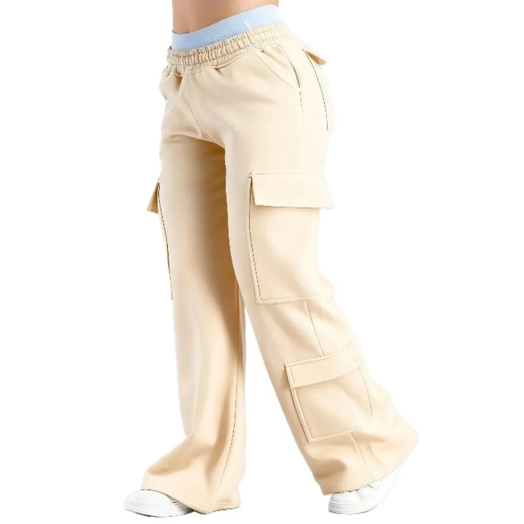 Women's Wide Leg Cargo Pants with Pockets