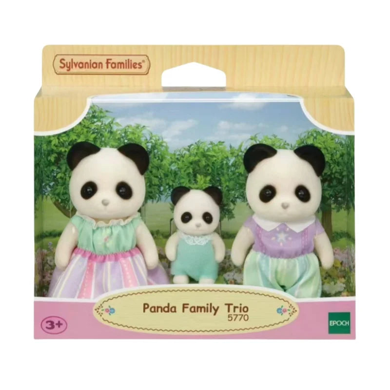 Sylvanian Families Anime Girl Figures Calico Critters Furniture Set Floral Cat Chocolate Rabbit Elephant Panda Family Trio Girts