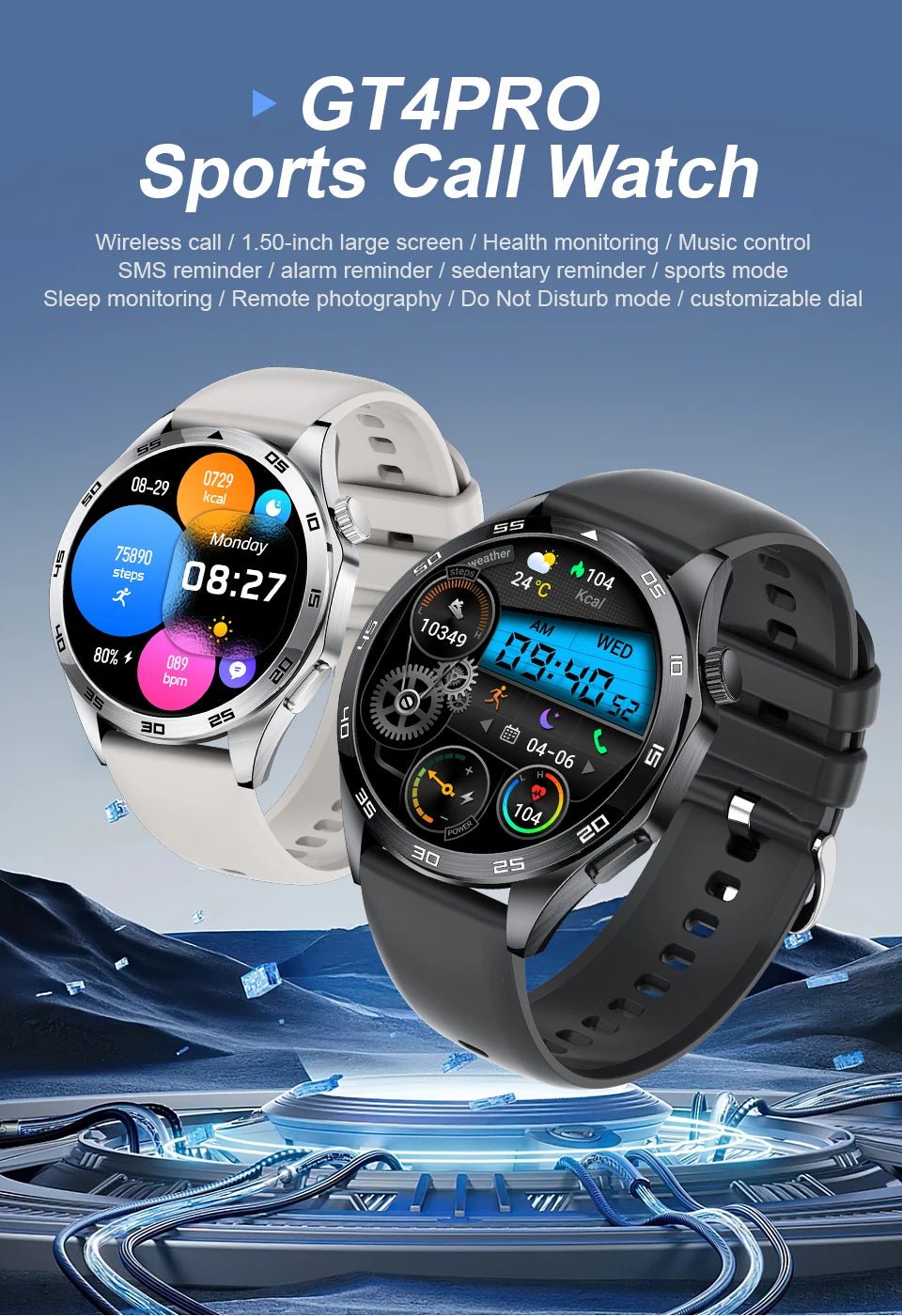 2026 Men New Smartwatch Bluetooth Call Waterproof Sports Fitness Smart Watches ECG Heart Rate Monitoring Health Smart Bracelets