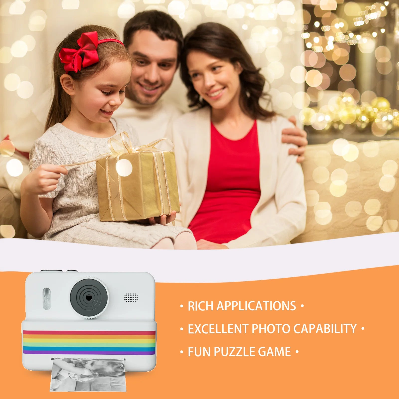 Kids Digital Camera With Instant Print Mini Printer 2.8inch Video Portable Thermal Instant Photo Print Kids Camera With Printer