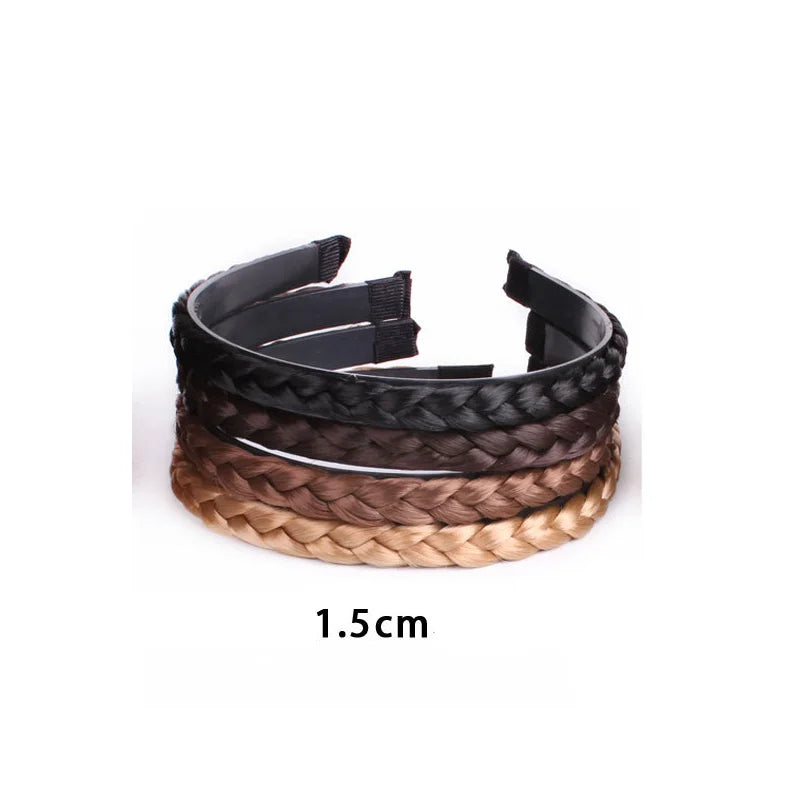 Braid Hair Band Women Fishbone Braid Women Wig Twist Braid Headband Hairpin Bohemia Non-slip Headdress Bridal Hair Accessories