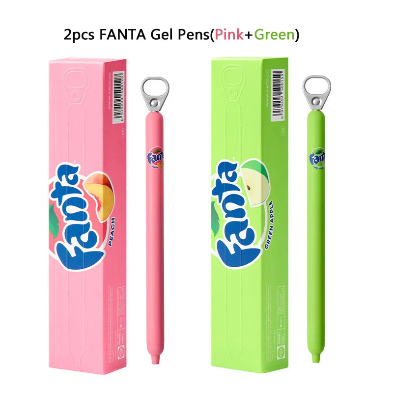 KACO x Fanta Pull-Tab Gel Pens,Creative Ins Signature Pen,0.5mm Quick Drying&Comfortable Grip Fun&Stess Relief Kawaii Stationery