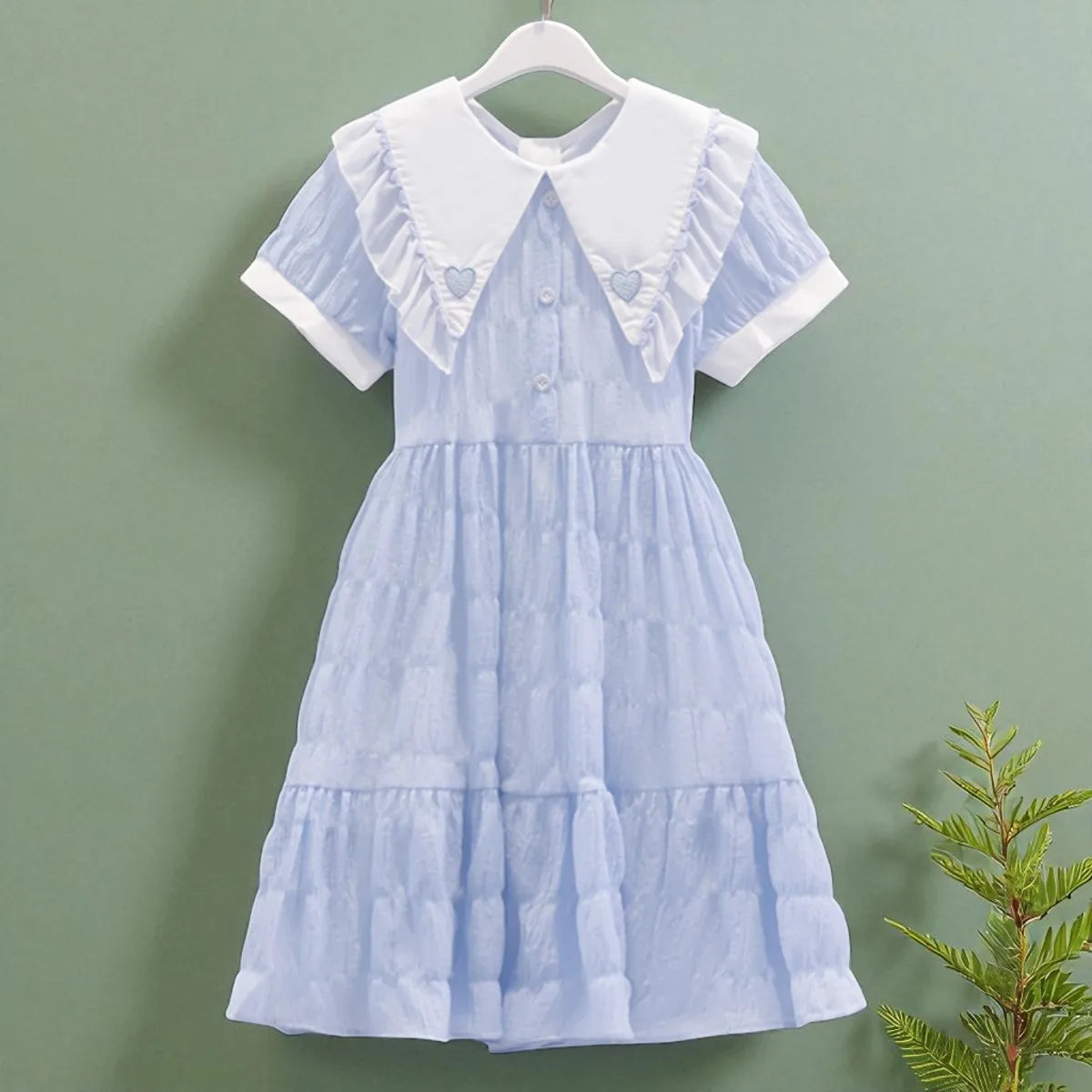Toddlers Dresses For Girls Children's Dress Summer Cotton Kids School Costumes Short Sleeve Baby  4 5 6 8 9 10 12 Years