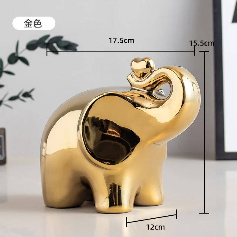 Ceramic Elephant Figurine