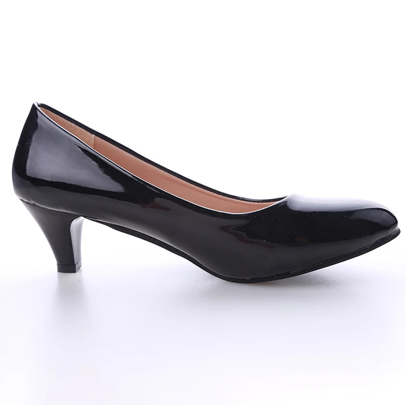 Women's Medium Spike Heel Round Toe Office Pumps