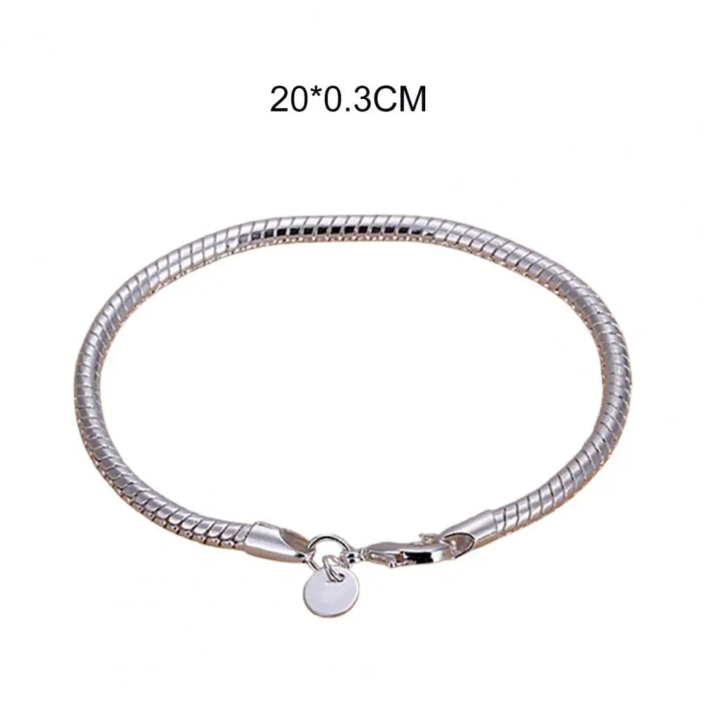 Bracelet Thin Stylish Silver Plated Bracelet For Women Shining Bangle for Party Jewelry Hand Chain