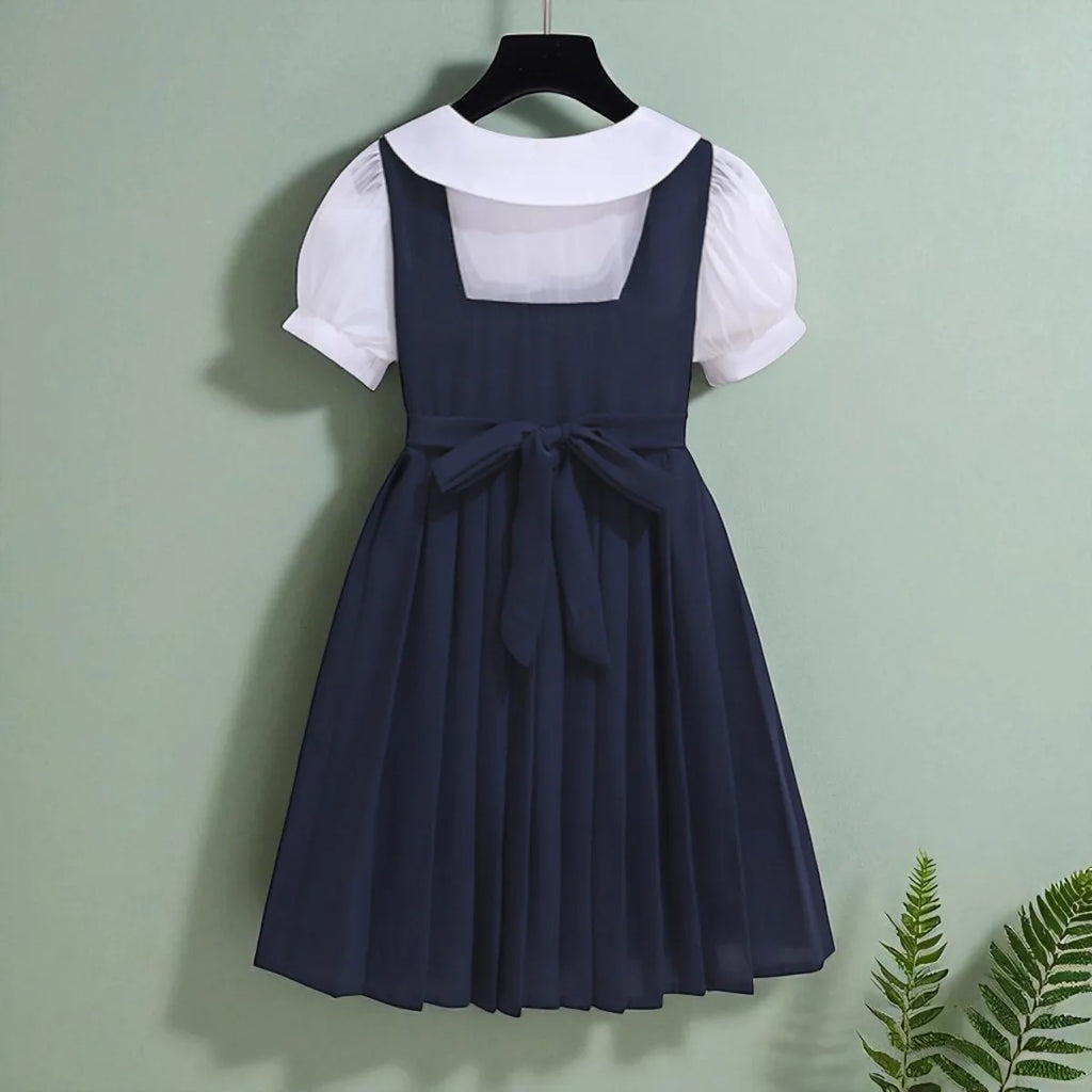 Toddlers Dresses For Girls Children's Dress Summer Cotton Kids School Costumes Short Sleeve Baby  4 5 6 8 9 10 12 Years