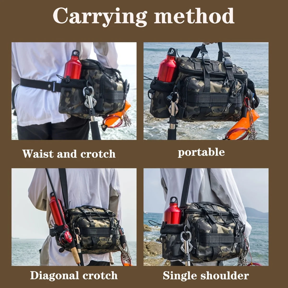 Canvas Fishing Gear Waist & Crossbody Bag