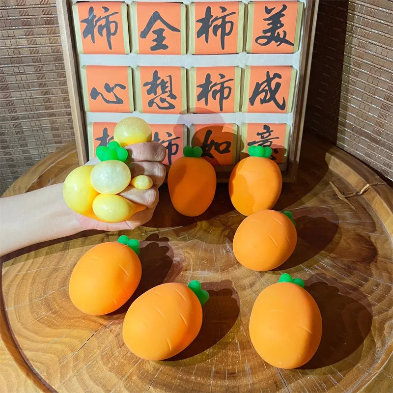 Stress-Relief Carrot Squeeze Toy, Imitation Vegetable Slow Rebound Ball, Soft Non-Toxic Decompression Fidget Toy for Children