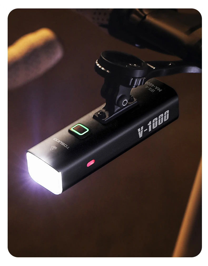 TOSUOD Bicycle Front light 1500 Lumens 4800mAh Bike Light Waterproof USB Charging IPX6 Waterproof Cycling Lamp Accessories