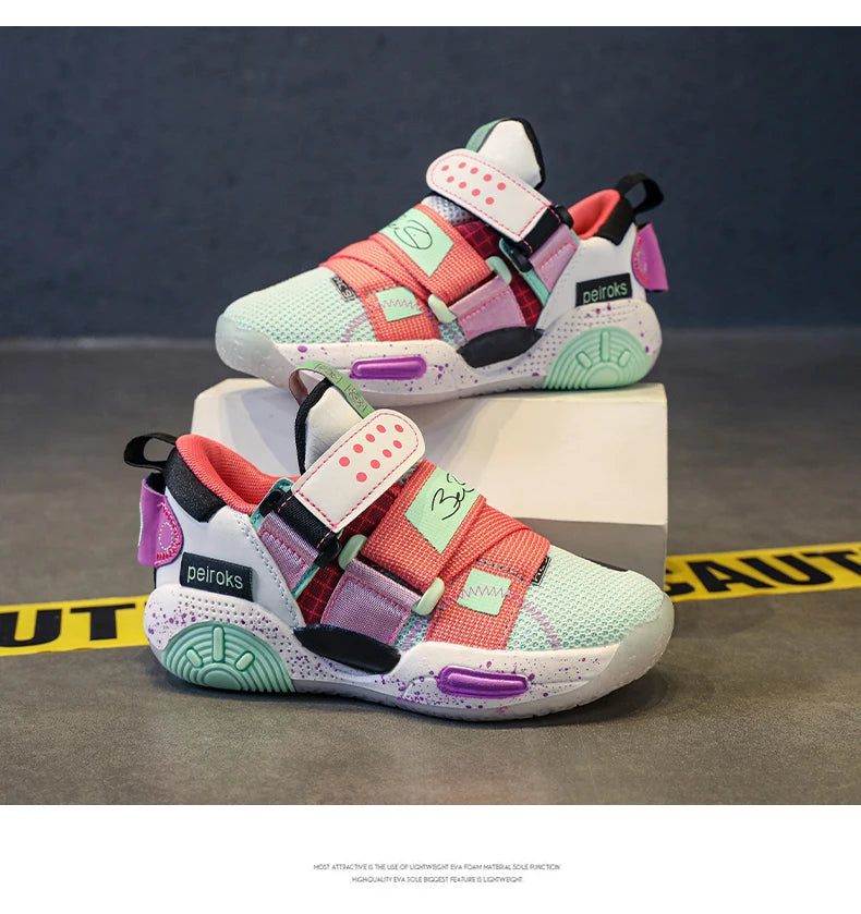 Kids' Unisex Lightweight Basketball Sneakers