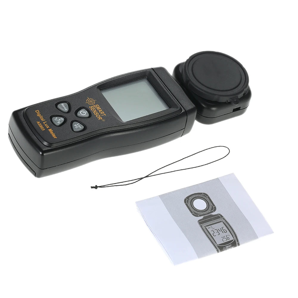 Mini Digital Lux Meter LCD Display Handheld Illuminometer Luminometer Photometer Luxmeter Light Meter 0-200000 Lux