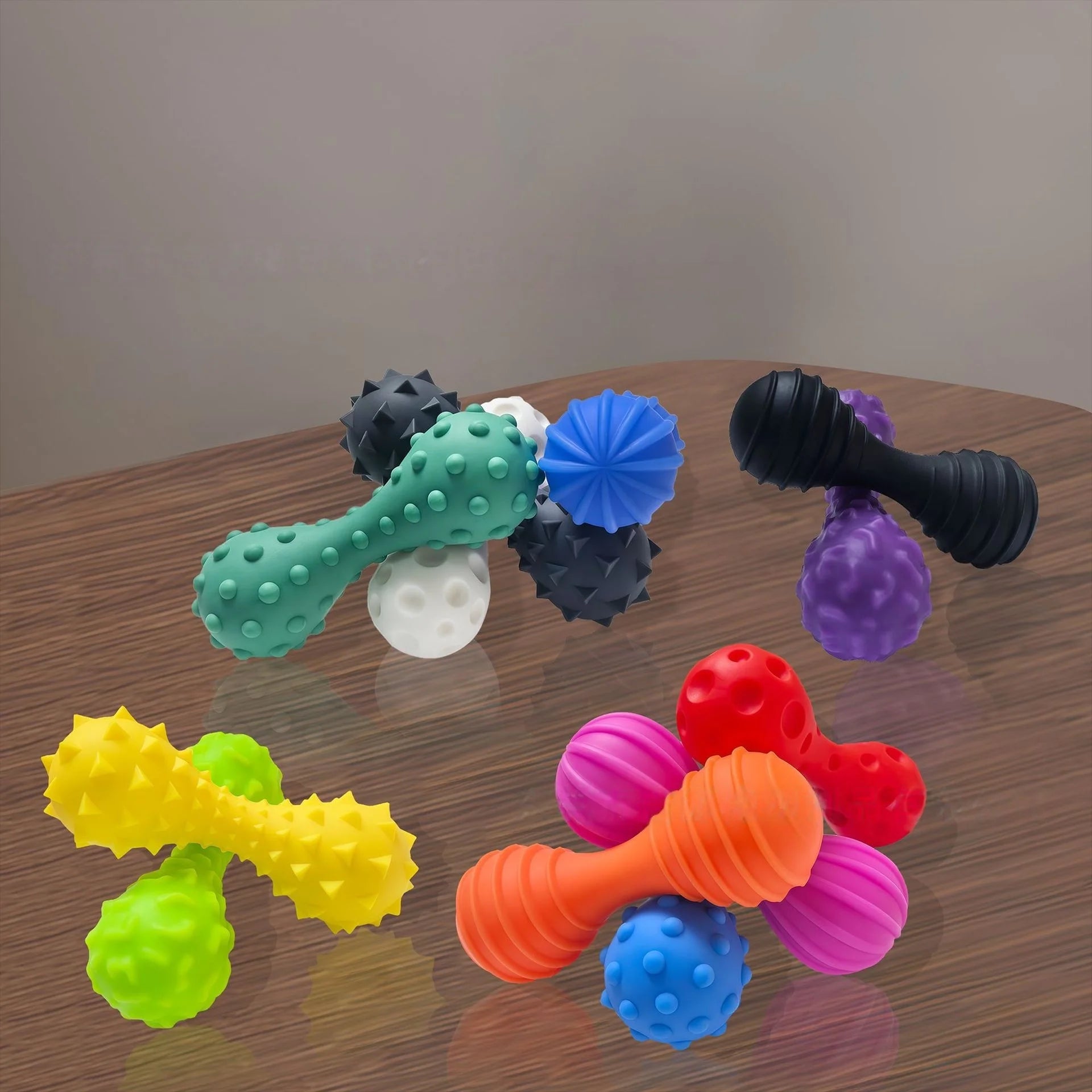 Sensory Fidget Stones 6-Pack | Textured Silicone Calming Toys for Anxiety & Autism