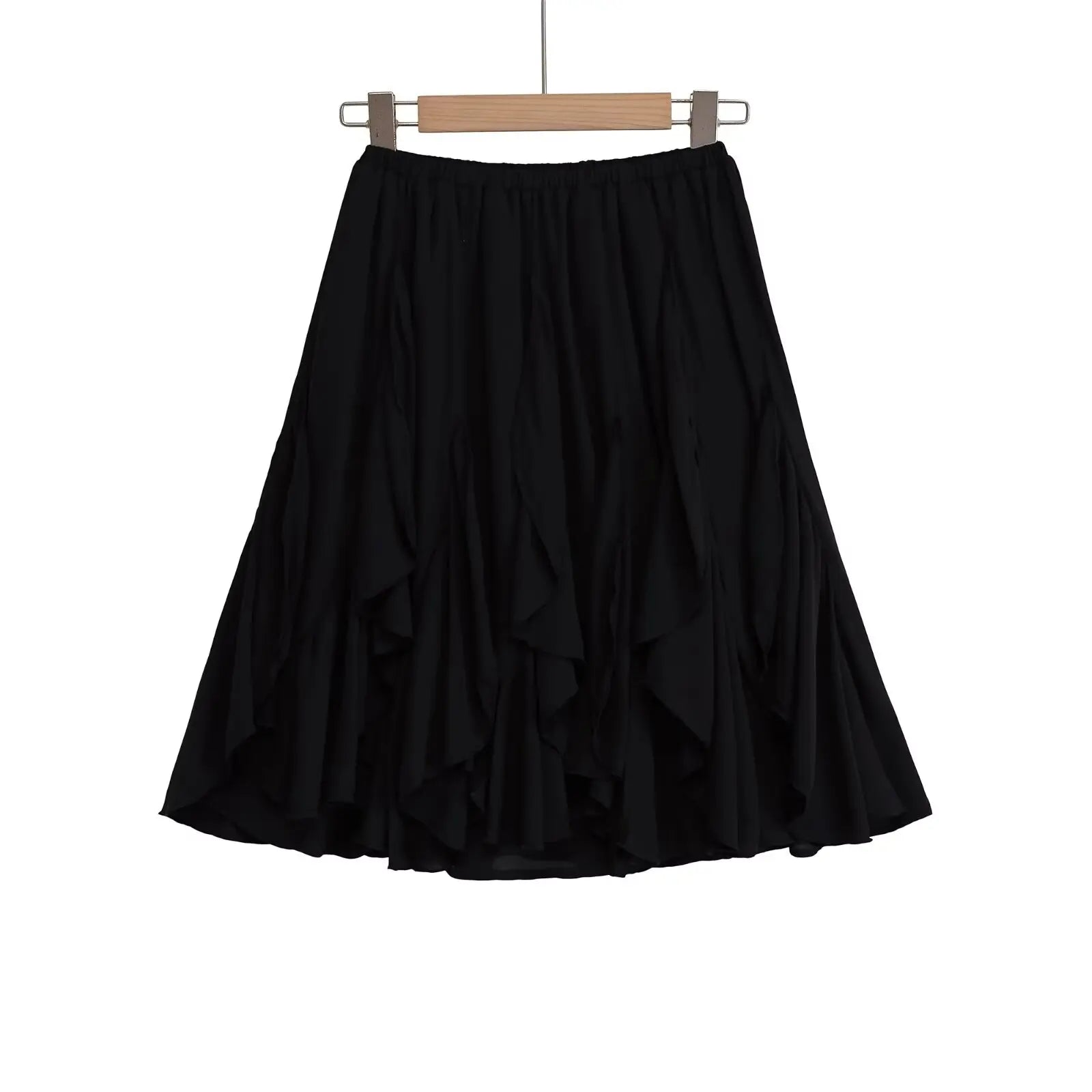 Women's Tiered Ruffle A-Line Midi Skirt