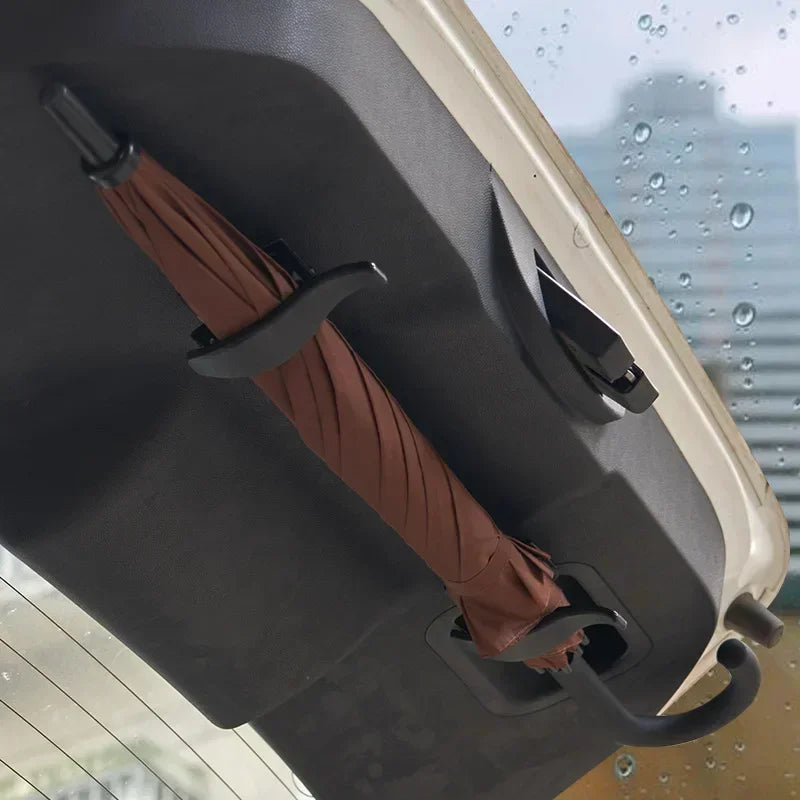 2-Pack Car Seat Back Hook & Umbrella Storage Organizer
