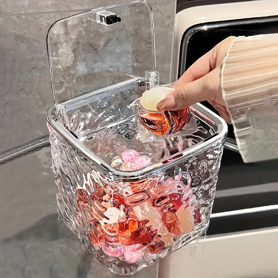 Laundry Pods Container For Laundry Room Organization Decor,Storage Box Laundry Powder Container for Laundry Organization