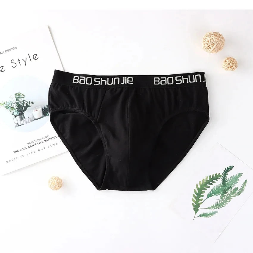 4pcs Men Underwear 100% Cotton Men boxer briefs Medium Waist Breathable Men Panties Fashion Boys Soft Comfortable Men Underpant