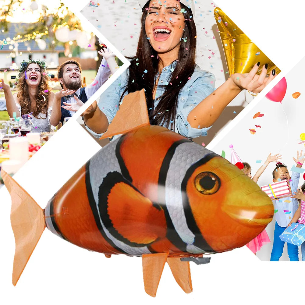 RC Flying Air Balloon Toys for Kids - Shark & Clownfish