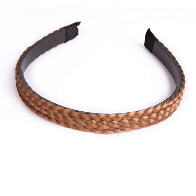 Braid Hair Band Women Fishbone Braid Women Wig Twist Braid Headband Hairpin Bohemia Non-slip Headdress Bridal Hair Accessories
