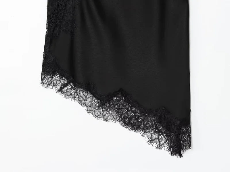Women's Lace Asymmetric Backless Camisole Top