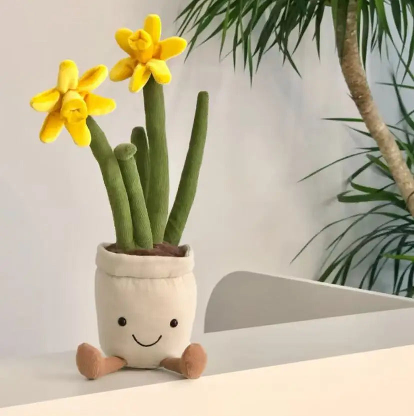 JC Plush Potted Plant Decor Toy Sunflower Daisy Drop Stuffed Soft Comfortable Doll Home Decoration Trendy Toy Jc Plush Gift