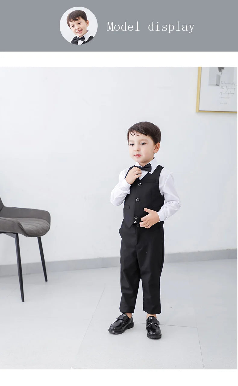 Kids' Black PU Leather School Shoes