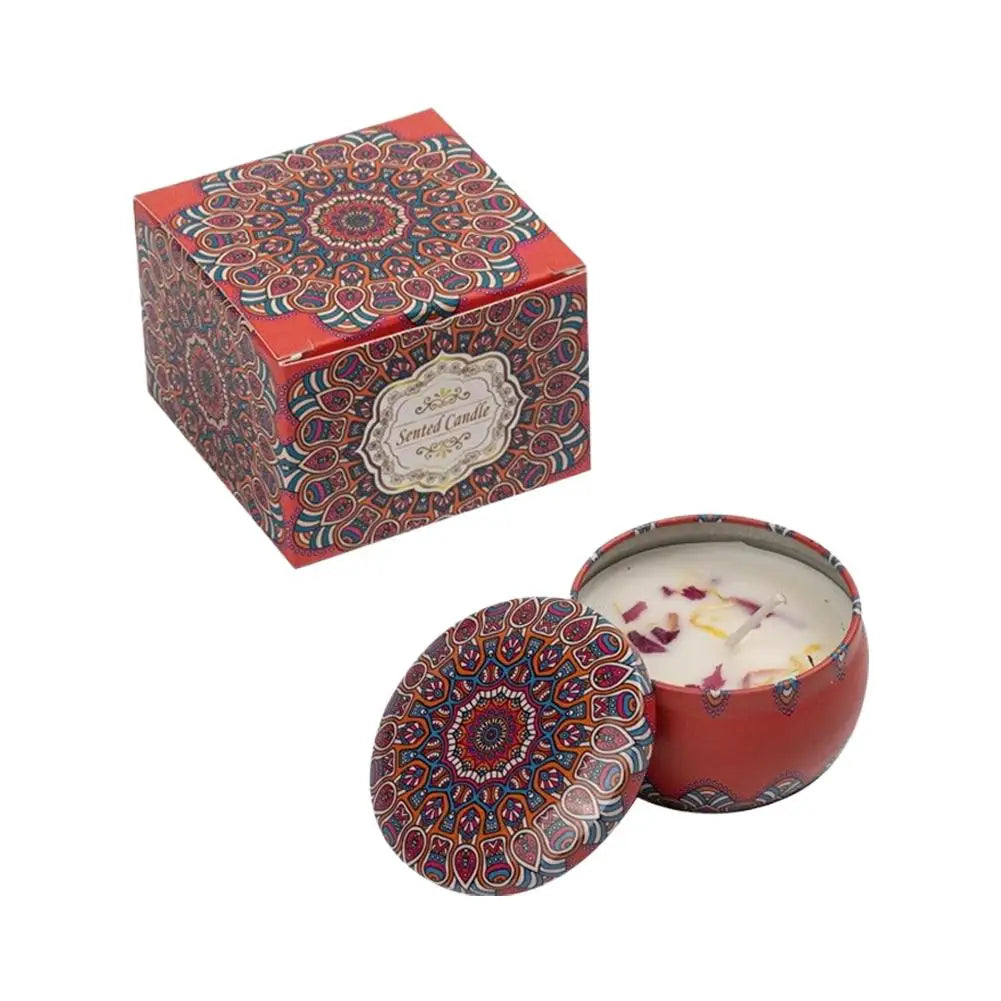 Vintage Floral Soy Wax Scented Candle Jar | 8 Fragrances – Lavender, Rose & More
