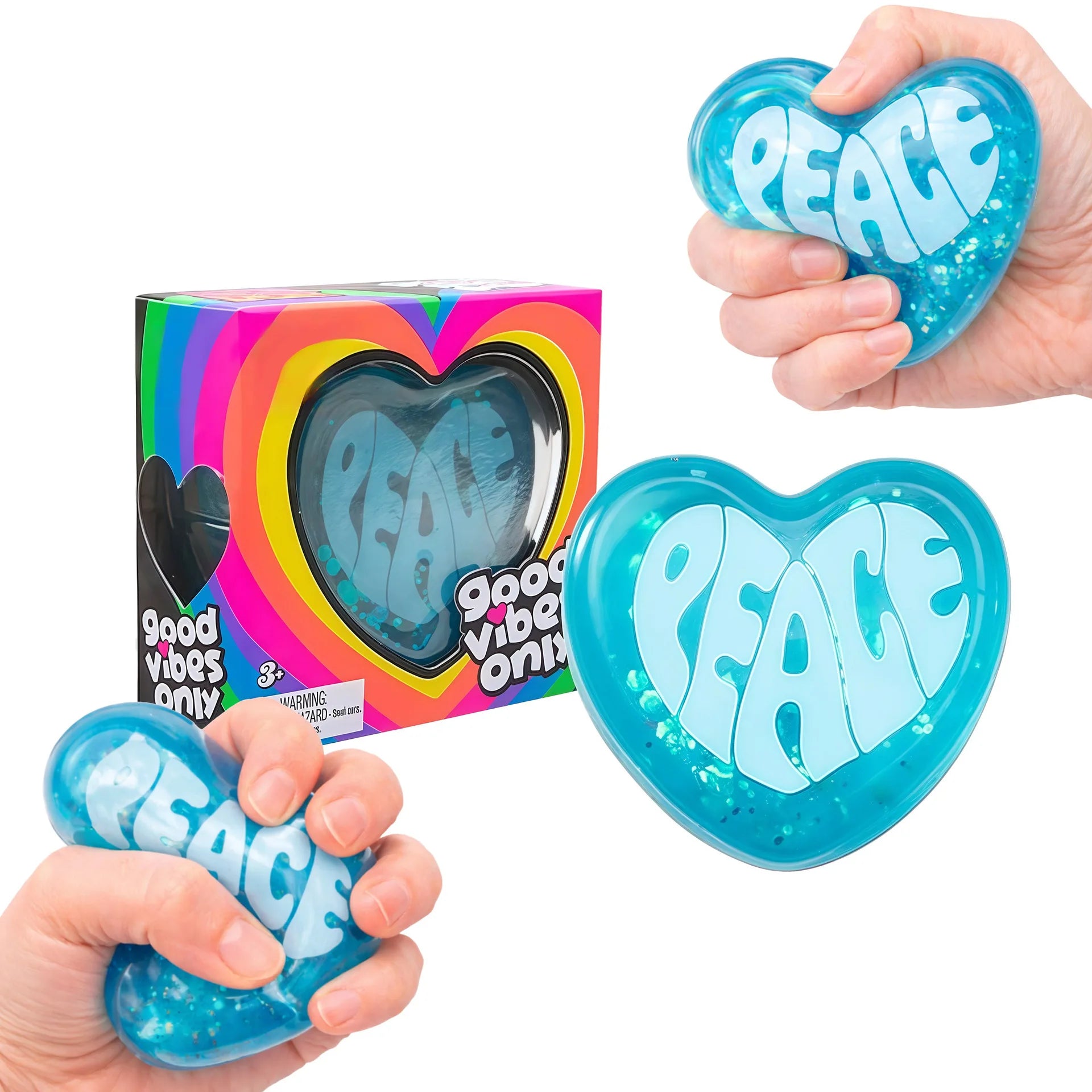 Needoh Heart Shape Squishy Stress Relief Toy | Soft & Portable Palm Fidget