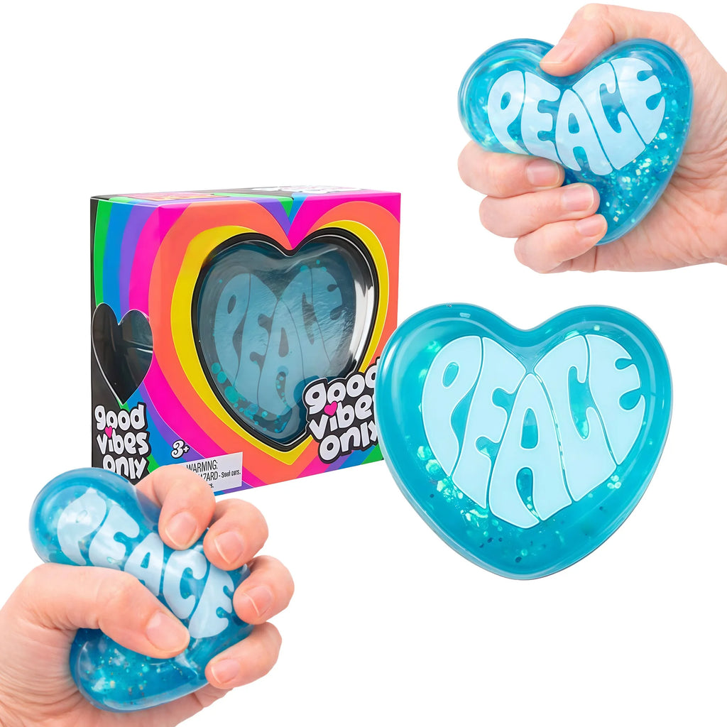 Needoh Heart Shape Squishy Stress Relief Toy | Soft & Portable Palm Fidget