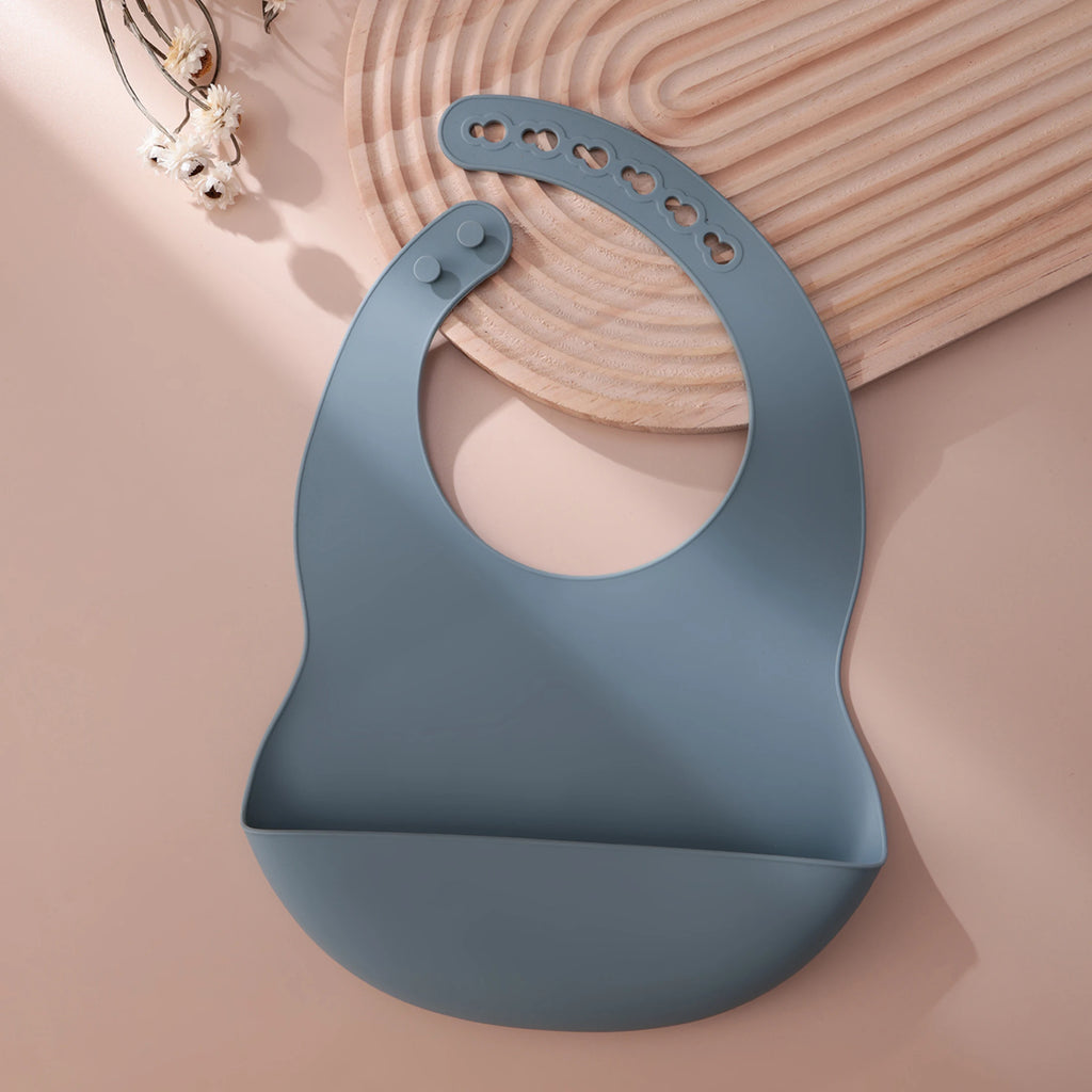 Silicone Baby Bib — Adjustable, Waterproof & BPA-Free