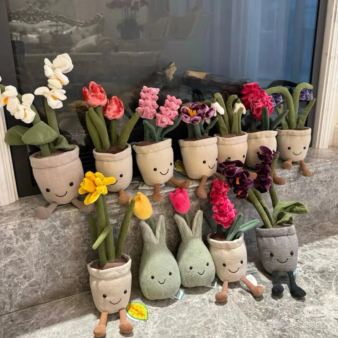 JC Plush Potted Plant Decor Toy Sunflower Daisy Drop Stuffed Soft Comfortable Doll Home Decoration Trendy Toy Jc Plush Gift