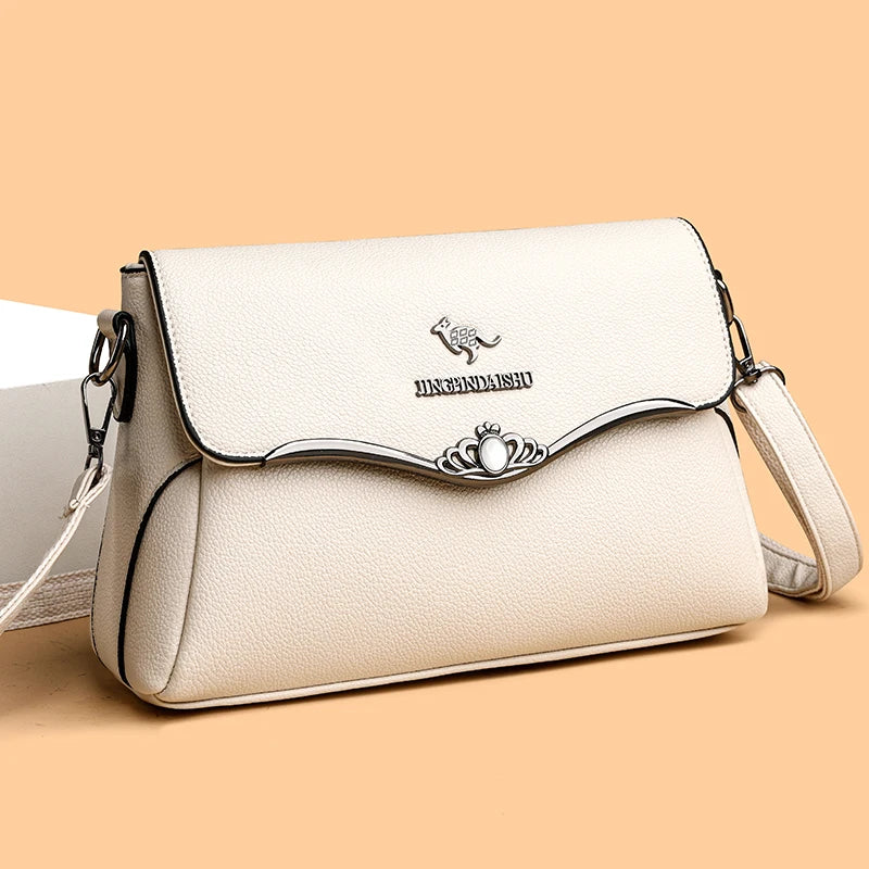 Women's PU Leather Casual Tote Crossbody Bag