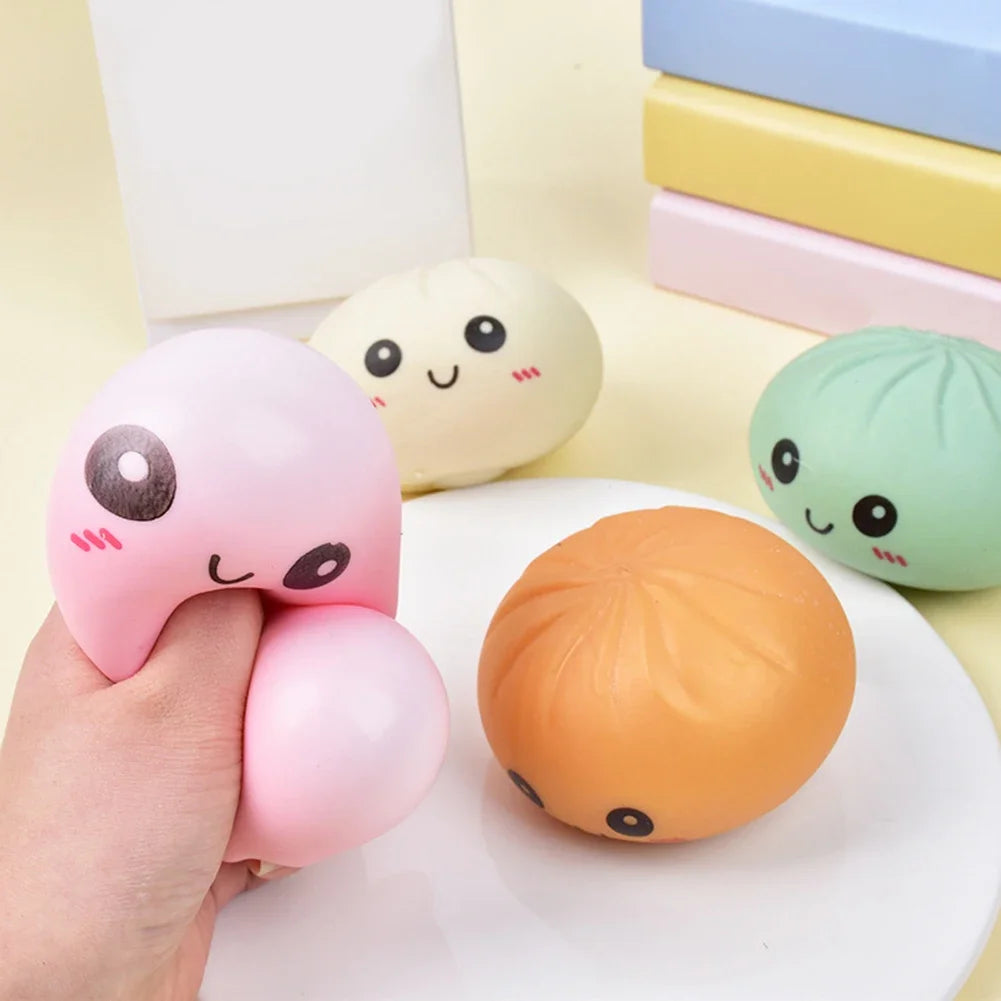 12-Piece Dumpling Shaped Squeeze Toy Set | Stretchy Calming Sensory Fidget Toys | 2 Set Styles
