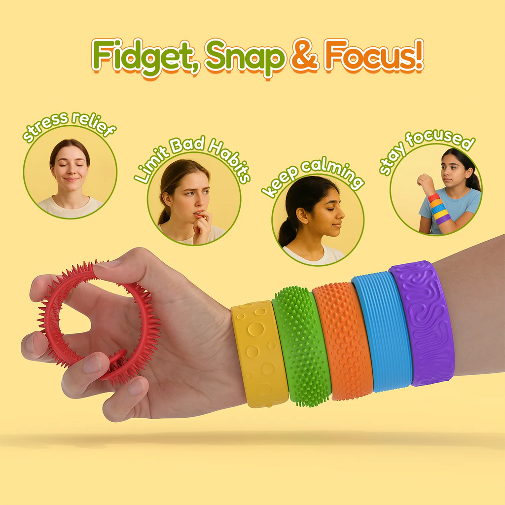 Textured Fidget Slap Bracelets