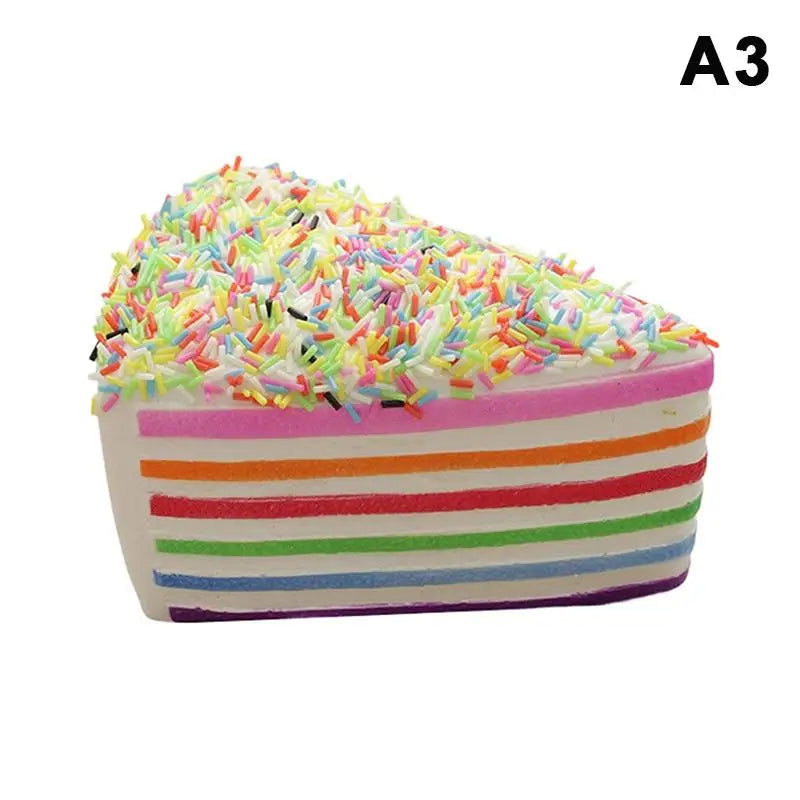 1PCS Rainbow Cake Squeeze Toys Slow-rebound Sensory Fidget Toys Stress & Anxiety Relief For Adults And Kids Birthday Gift