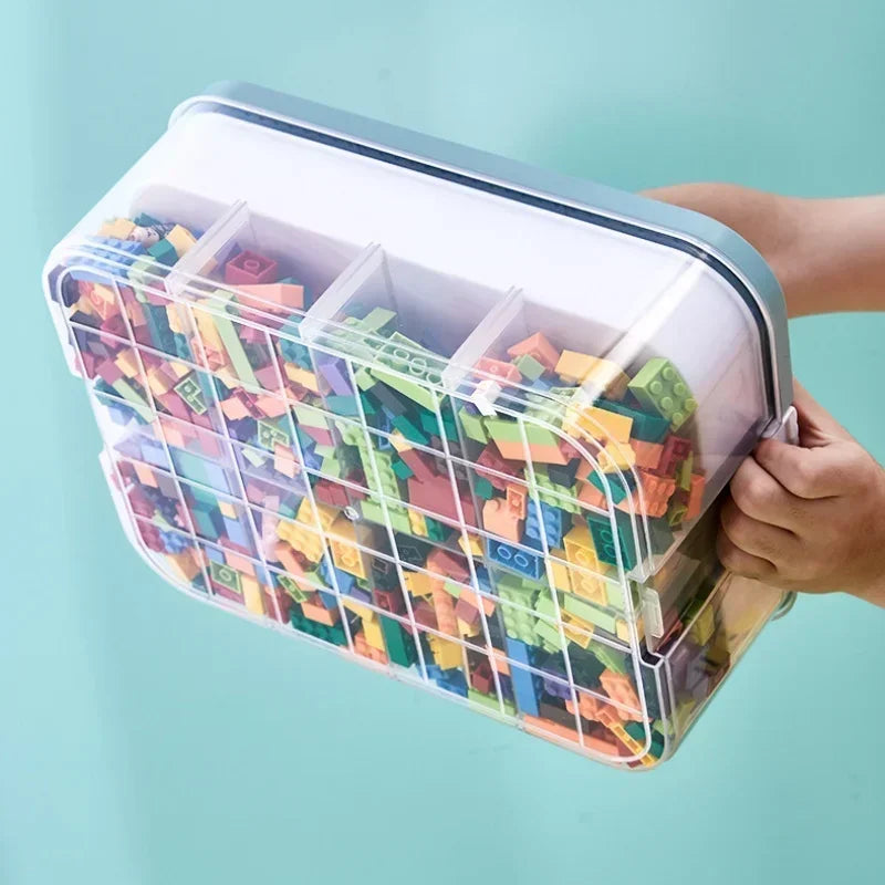 Lego Storage Box Building Block Organizer Particle Toy Jigsaw Puzzle Container Partition Lego Storage Bin Children Toy Organizer